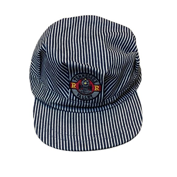 R R Railroad Other - Vintage Tennessee Valley Hat R R Railroad Train Engineer Pin Striped Cap Freight